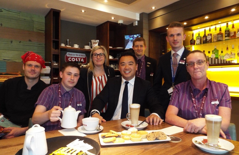 Alan Mak MP meeting with Whitbread Apprentices at Havant Premier Inn.