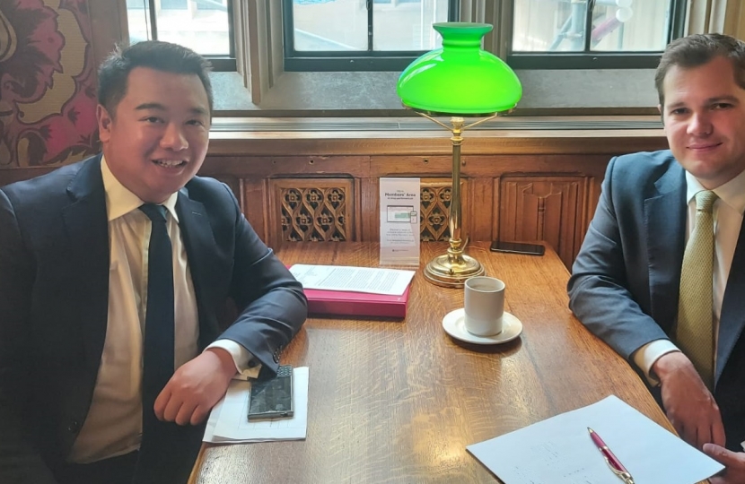 Photo: Alan Mak MP has met the Secretary of State for Housing, Communities and Local Government to set out his views