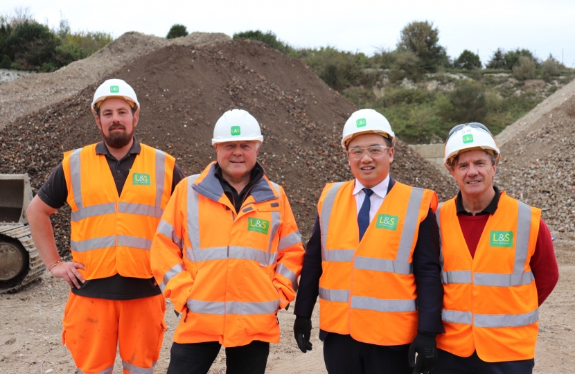 Alan Mak MP was given a site tour by managing director Mick Balch