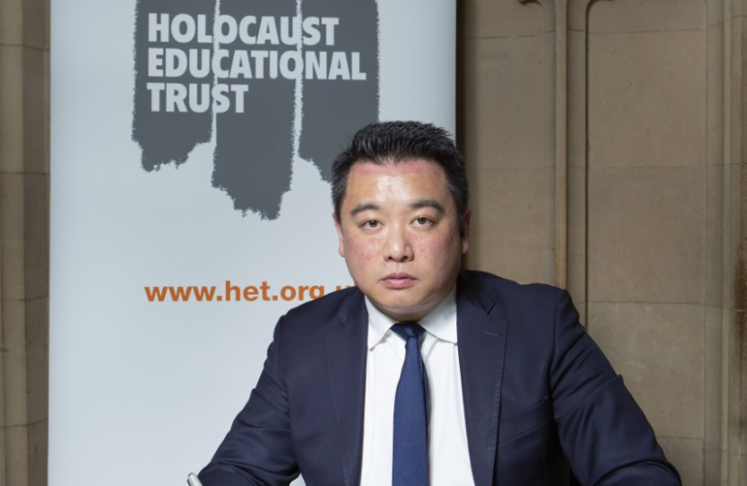 Local MP Alan Mak signs the Holocaust Educational Trust Book of Commitment