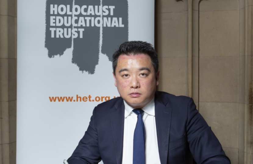 Local MP Alan Mak signs the Holocaust Educational Trust Book of Commitment