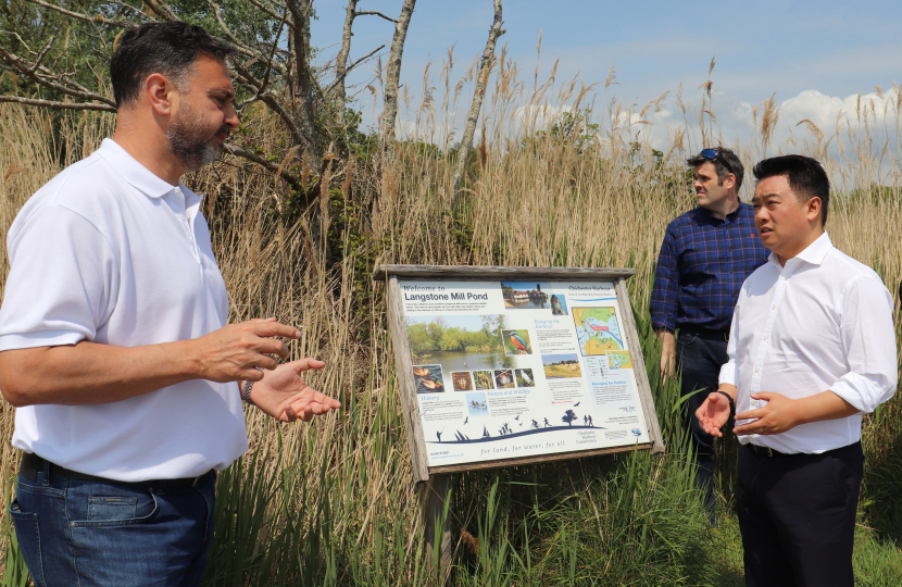 Local MP Alan Mak is working hard to protect Langstone Mill Pond and the footpath