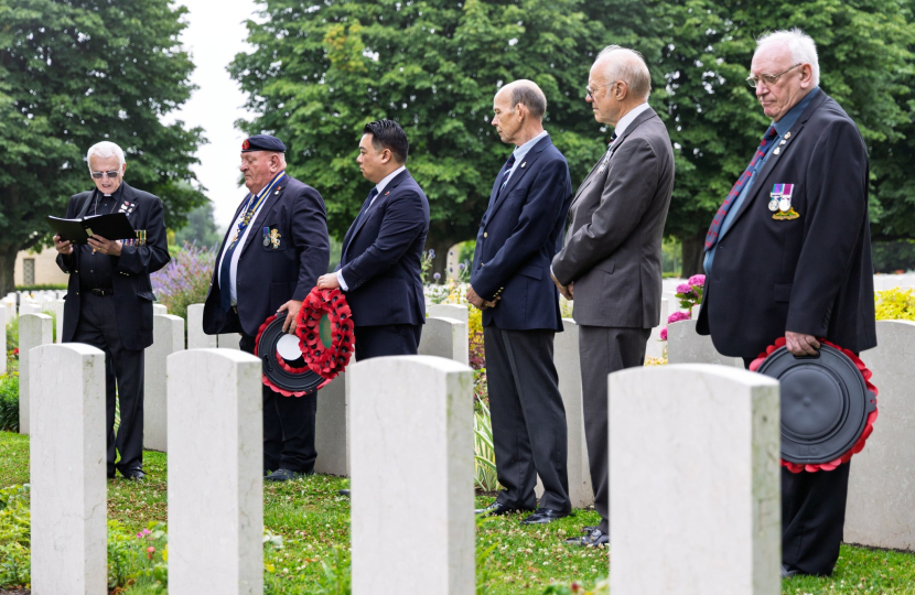 Local MP Alan Mak leads special Havant Constituency veterans' delegation to France to commemorate VE Day 80th anniversary