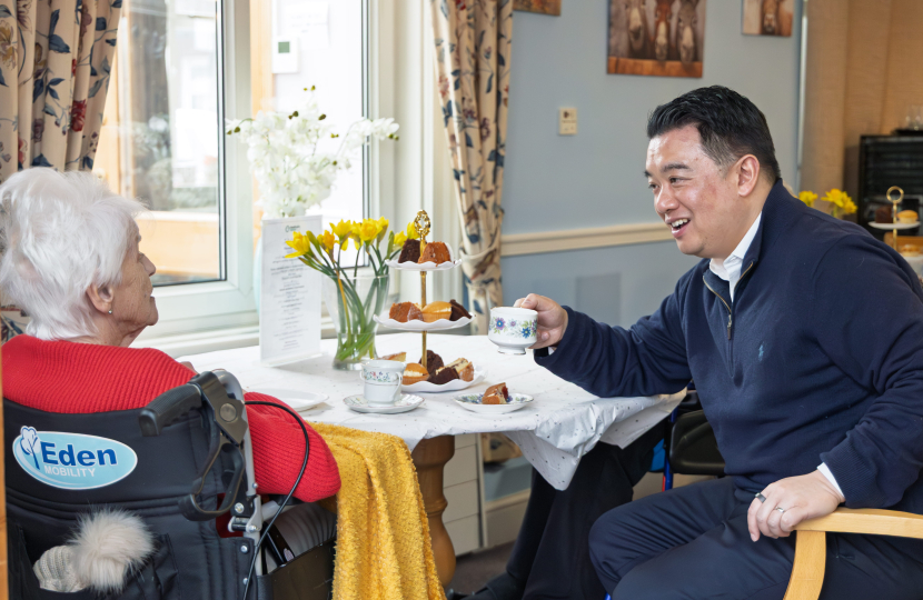 Local MP Alan Mak visits Bedhampton Court Care Home to listen to residents