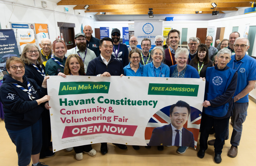 Local MP Alan Mak hosts his 11th annual Havant Constituency Community & Volunteering Fair in Stakes