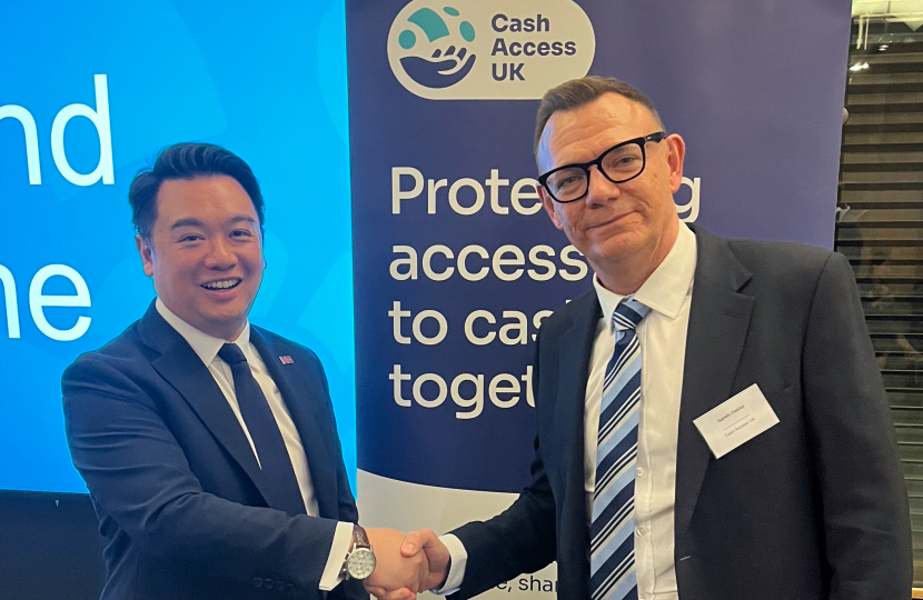 Local MP Alan Mak meets Chief Executive of Cash Access UK as Havant Banking Hub campaign continues