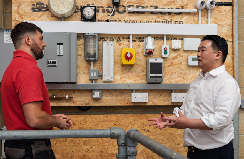 Local MP Alan Mak meets Royal Marines veteran benefiting from Armed Forces Covenant 