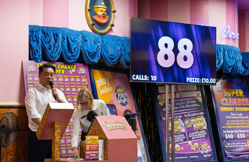 Local MP Alan Mak joins players at Crown Bingo in Leigh Park for National Bingo Week