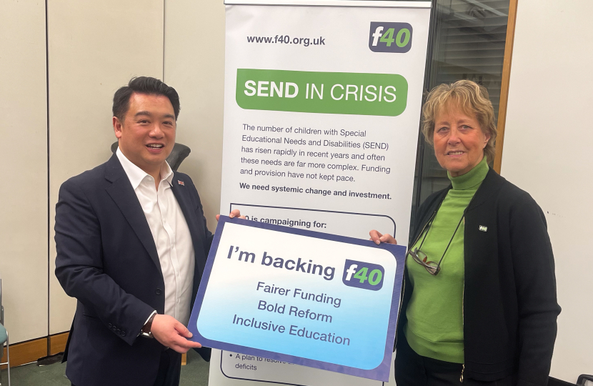 Local MP Alan Mak supports campaign for fairer education funding for SEND pupils 