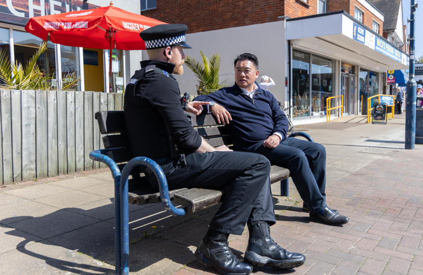 Local MP Alan Mak joins Hayling police patrol to support Local Bobby Scheme