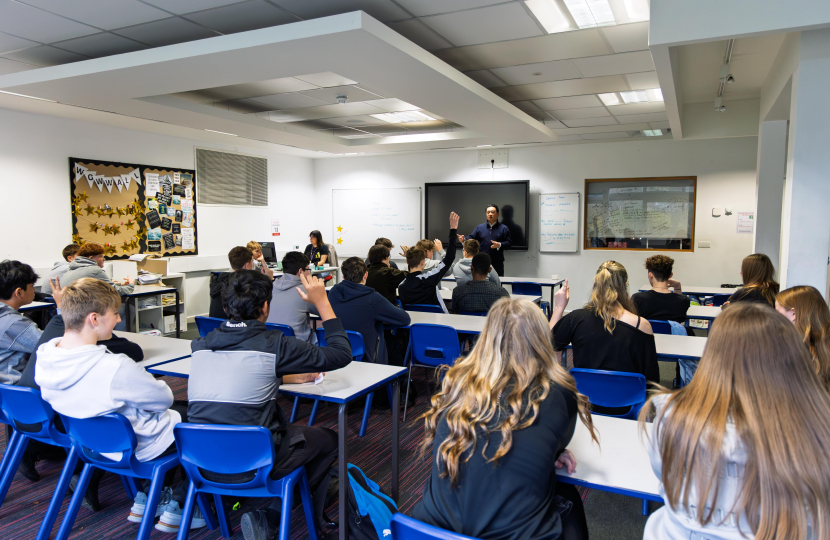 Local MP Alan Mak meets pupils at Havant Academy in Leigh Park during UK Parliament Week 