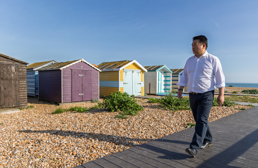 Local MP Alan Mak calls on Havant Borough Council to re-consider Hayling beach huts licence fees hike