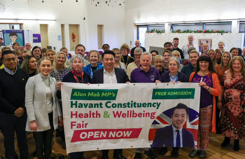 Local MP Alan Mak hosts successful 3rd annual Havant Constituency Health and Wellbeing Fair at Emsworth Baptist Church