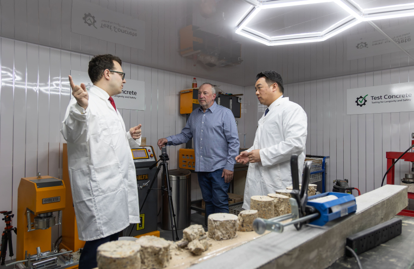 Local MP Alan Mak visits Windsor to see innovation in green energy and building repairs