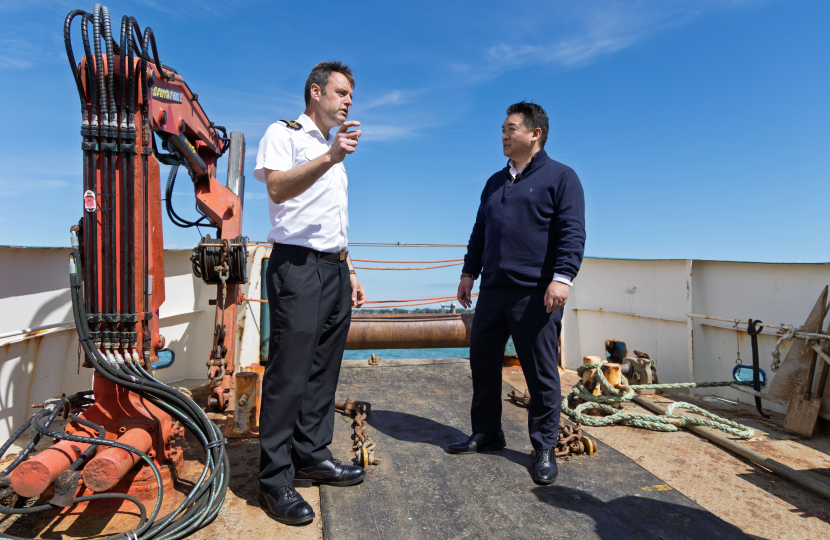 Local MP Alan Mak visits Langstone Harbour Open Day and sees improved facilities for commercial fishing