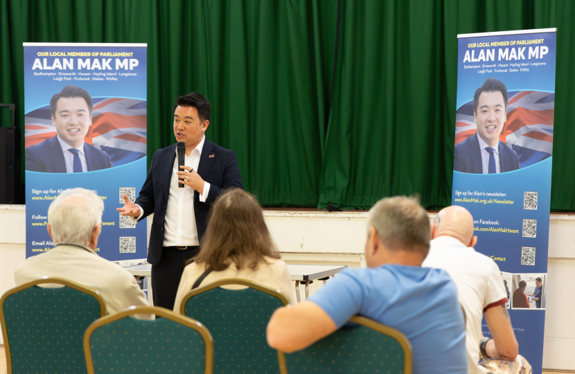 Local MP Alan Mak holds his latest Q&A public meeting in Leigh Park