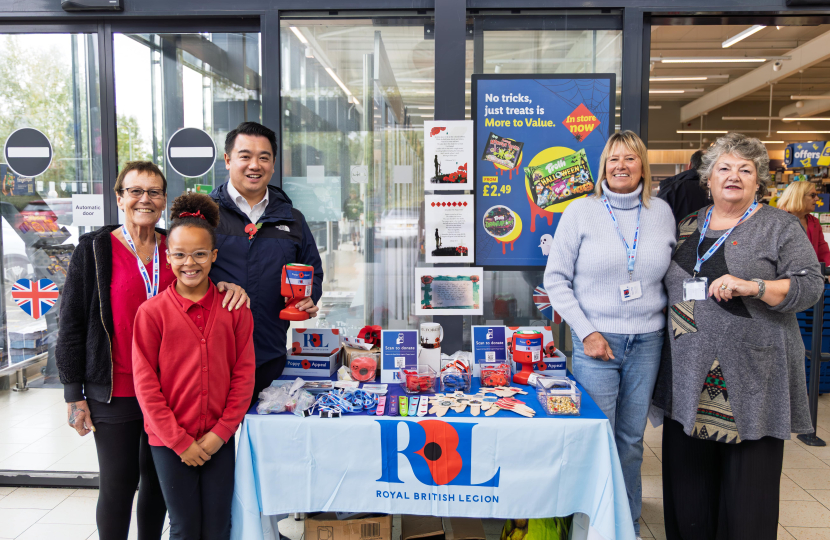 Local MP Alan Mak joins Royal British Legion volunteers on Hayling Island to raise funds for Poppy Appeal