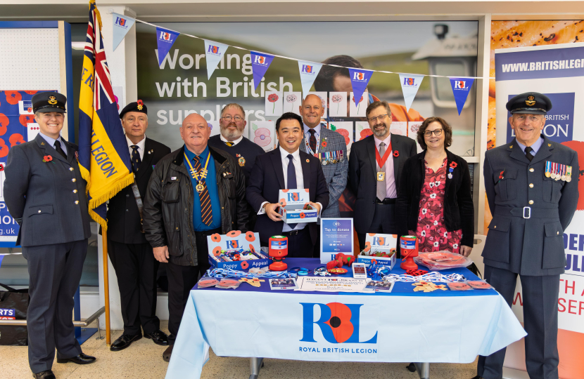 Local MP Alan Mak launches Royal British Legion Poppy Appeal in Havant