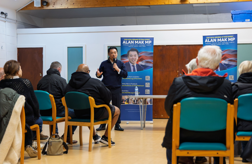 Local MP Alan Mak holds his latest Q&A public meeting for Purbrook and Stakes residents