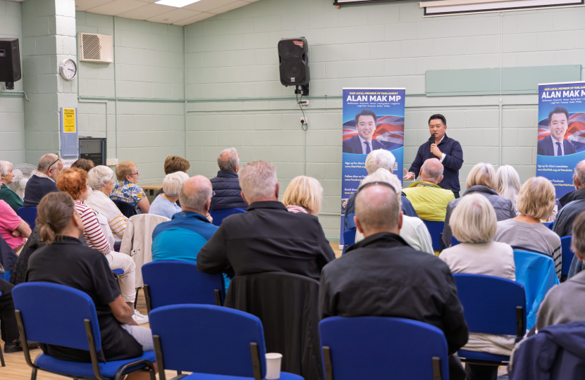 Local MP Alan Mak holds his latest Q&A public meeting in Emsworth