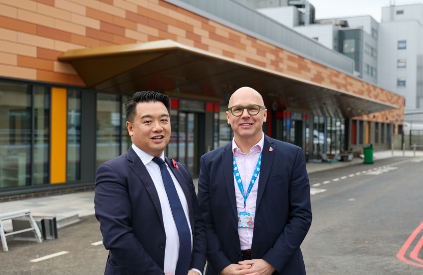 Local MP Alan Mak gets first tour of new £65m Emergency Department at QA Hospital 