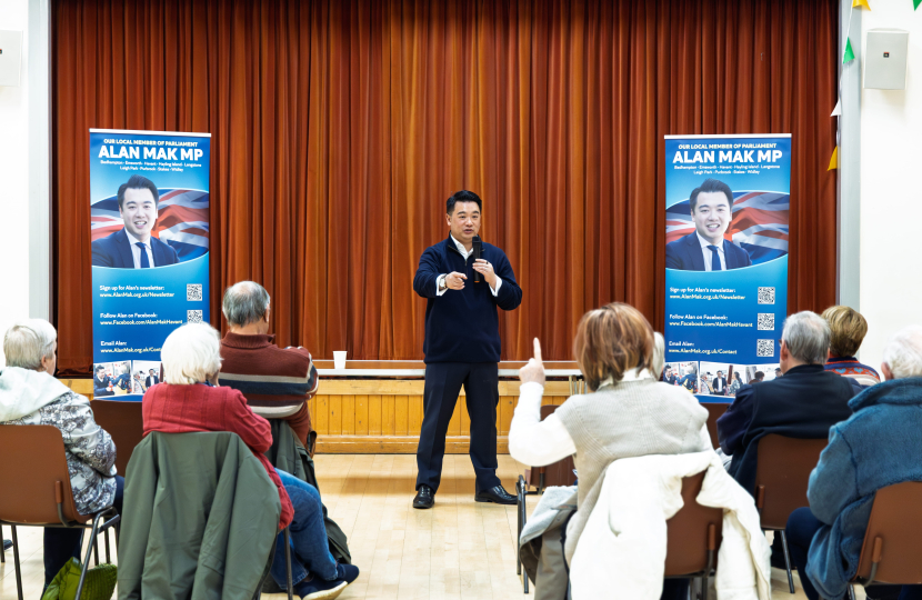 Local MP Alan Mak holds his latest Q&A public meeting in Bedhampton