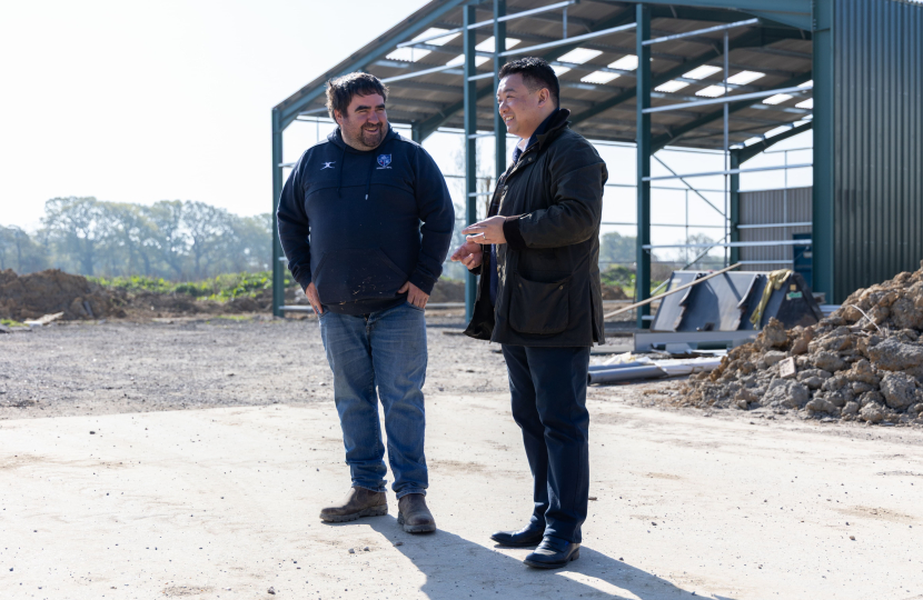 Local MP Alan Mak visits Stoke Fruit Farm on Hayling to show his continued support in fight against Labour's Family Farm Tax