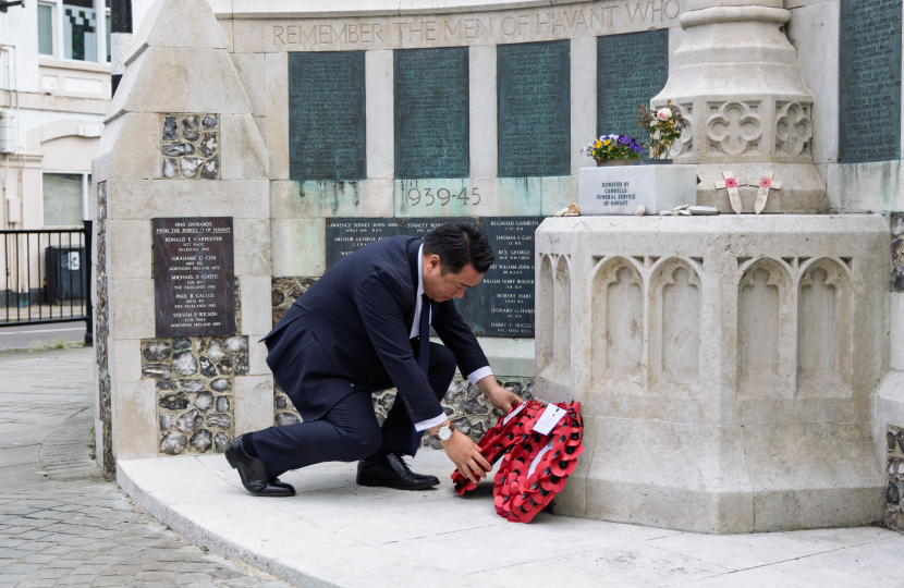 Local MP Alan Mak takes part in VE Day 80th anniversary civic service in Havant