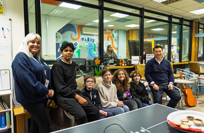 Local MP Alan Mak visits WAVE youth charity hub on Hayling Island