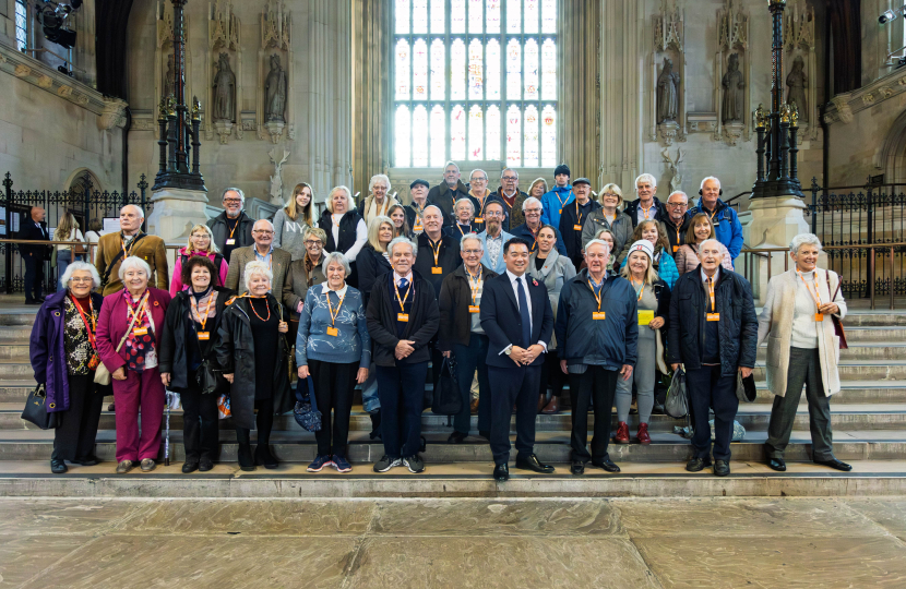 Local MP Alan Mak welcomes another group of Havant Constituency residents to Parliament