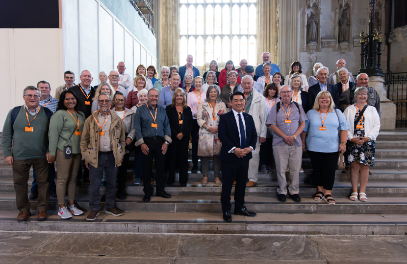 Local MP Alan Mak welcomes latest group of Havant Constituency residents to Parliament