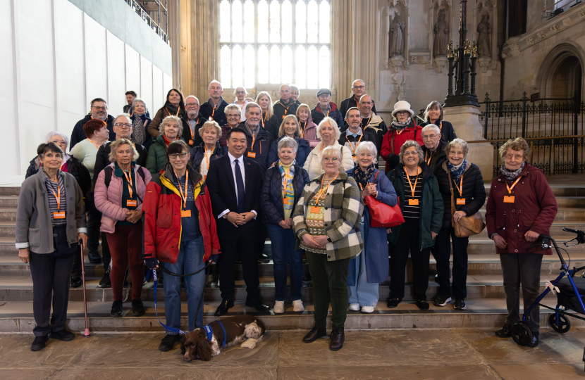 Local MP Alan Mak welcomes latest group of Havant Constituency residents to Parliament