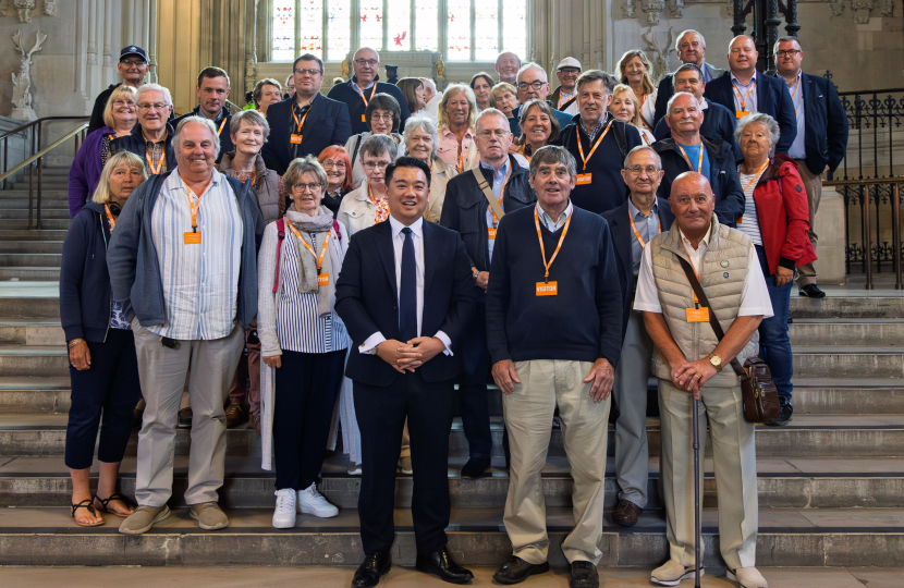 Local MP Alan Mak welcomes another group of Havant Constituency residents to Parliament