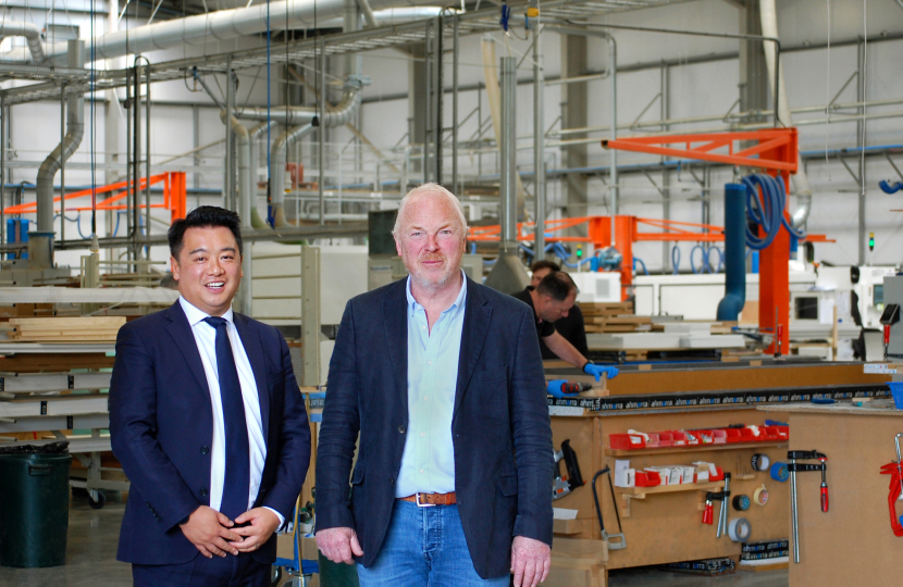 Local MP Alan Mak met with Ahmarra co-founder Tim Doran