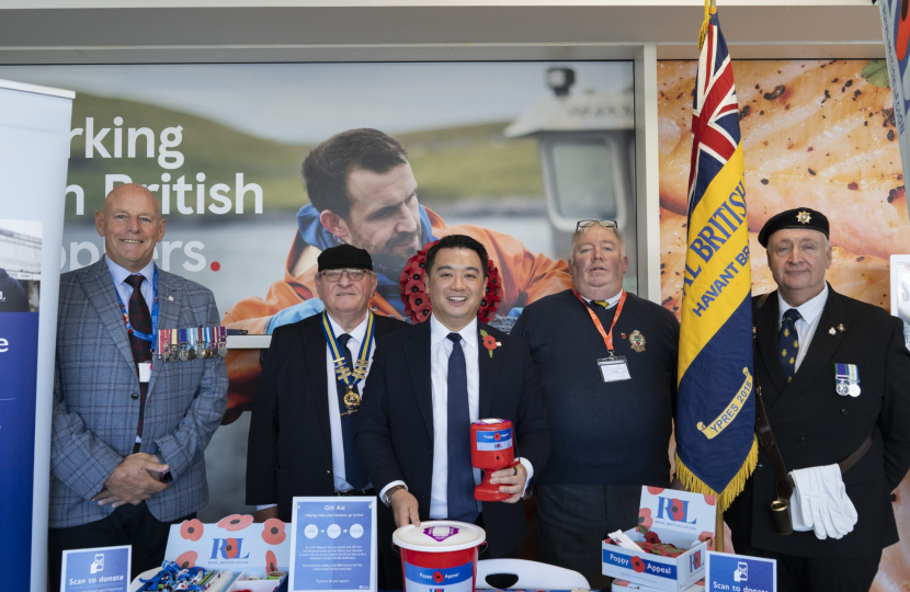 Alan Mak MP launching the Havant Poppy Appeal with the Royal British Legion