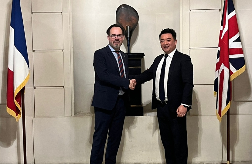 Alan Mak MP with French MP Bertrand Bouyx