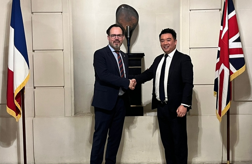 Alan Mak MP with French MP Bertrand Bouyx