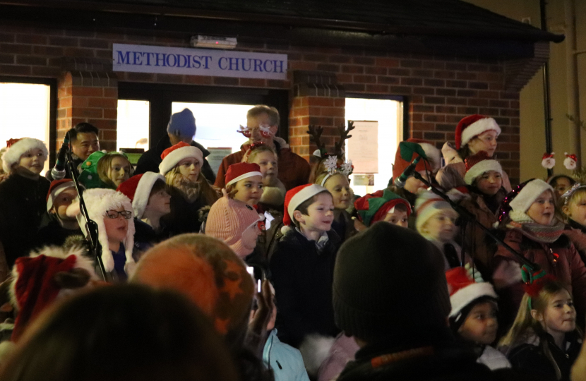 Local MP Alan Mak switches on Emsworth's Christmas Lights