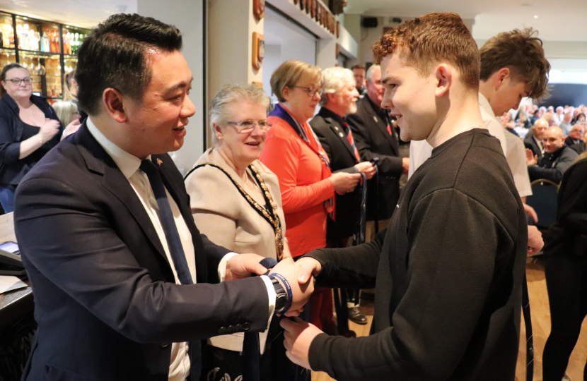 Local MP Alan Mak attended the Havant Rugby Football Club’s President’s Lunch