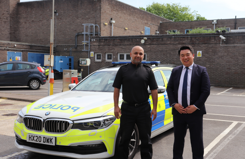 Local MP Alan Mak met Chief Inspector Rahman at Havant Police Station 