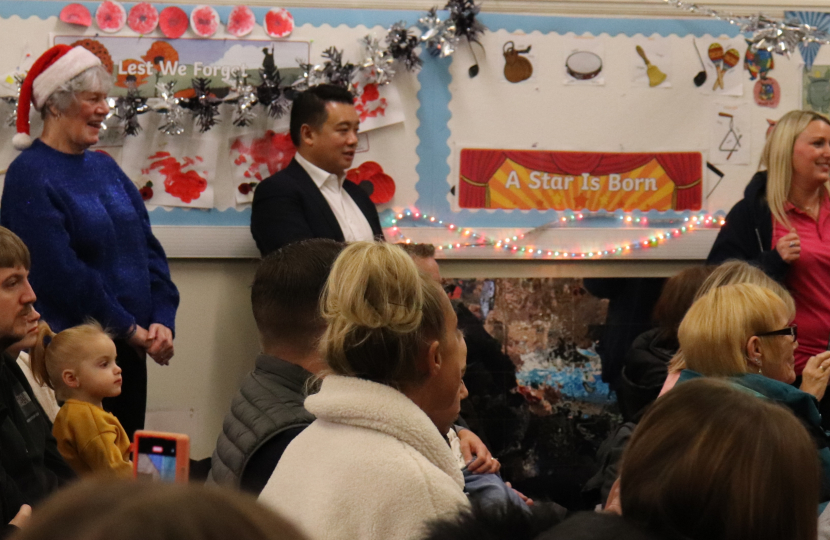 Local MP Alan Mak visits St Clare's Pre-School in Warren Park, Leigh Park for children’s Nativity performance