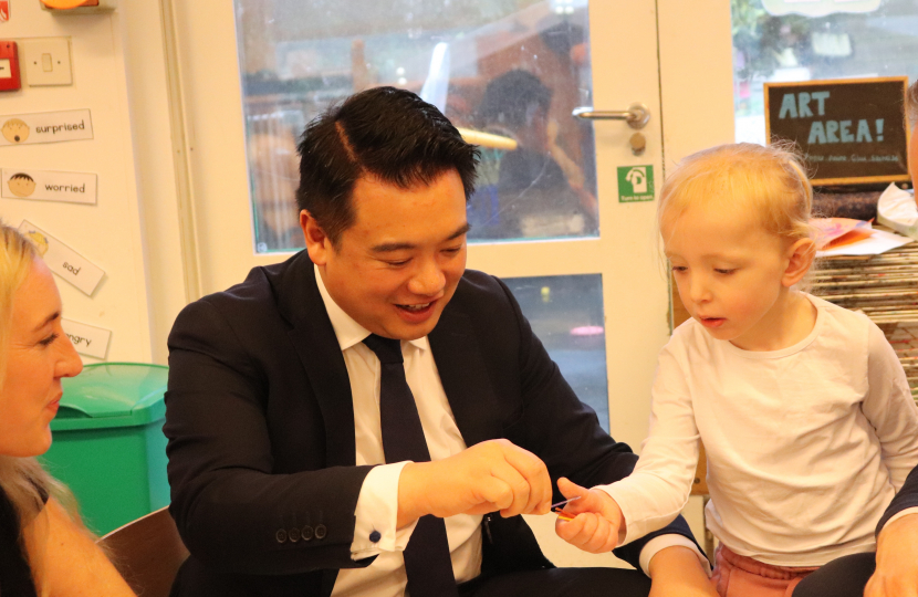 Local MP Alan Mak welcomes expansion of Government childcare support to help Havant Constituency working parents