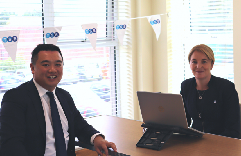 Local MP Alan Mak visited the Hayling Island pop-up branch at the Hayling Island Community Centre