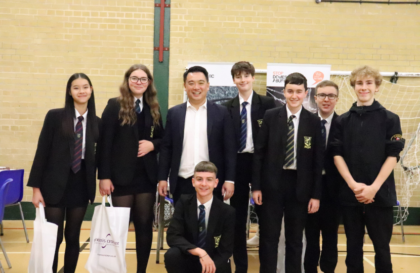 Local MP Alan Mak met students from Purbrook Park School at his 7th annual Jobs Fair