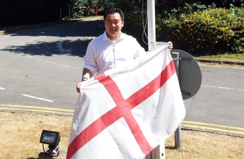 Local MP Alan Mak encourages residents to celebrate St. George’s Day by flying the flag