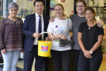 Havant MP Alan Mak with Paula Orton (and Bodyworks staff)