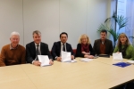 Picture: Alan Mak MP with local councillors and Cllr Sean Woodward, HCC Cabinet member with responsibility for libraries