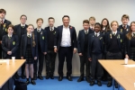 -	Local MP Alan Mak met students at the Crookhorn College to discuss all things Parliament and Politics during this year’s Parliament Week 