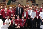Local MP Alan Mak showed students from Purbrook Junior school around Parliament