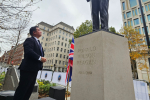Local MP Alan Mak attends rededication of Ronald Reagan statue